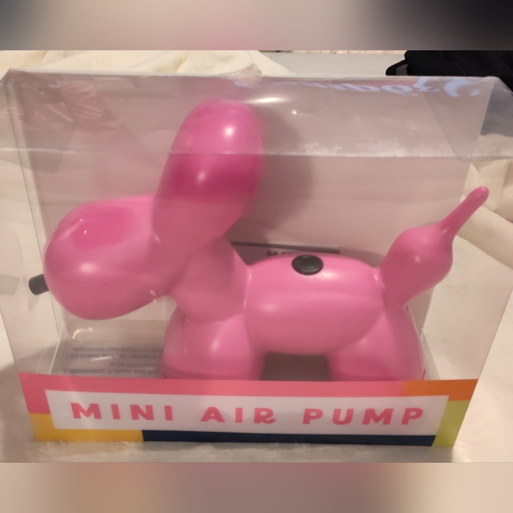 Vibrant Pink Balloon Dog Air Pump for Kids